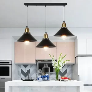 Black Modern Pendant Ceiling Light – 1/2/3 Heads