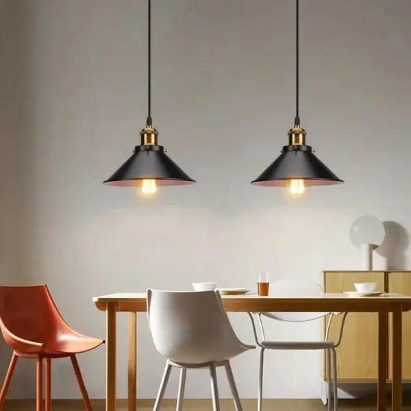 Black Modern Pendant Ceiling Light – 1/2/3 Heads - Image 5