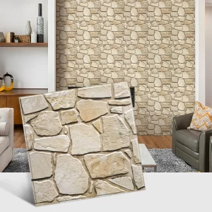3D Faux Stone Tile Stickers – Matte Finish