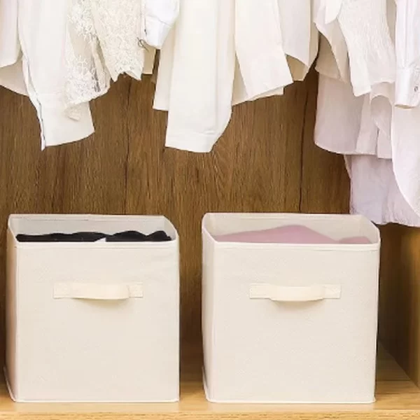 Collapsible Cube Organiser for Home & Kids - Non-Woven Fabric Storage Bin - Image 3