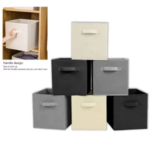 Collapsible Cube Organiser for Home & Kids - Non-Woven Fabric Storage Bin