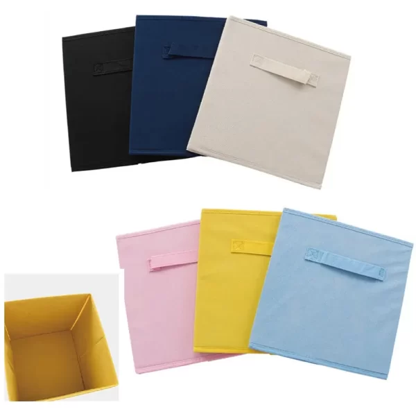 Collapsible Cube Organiser for Home & Kids - Non-Woven Fabric Storage Bin - Image 4