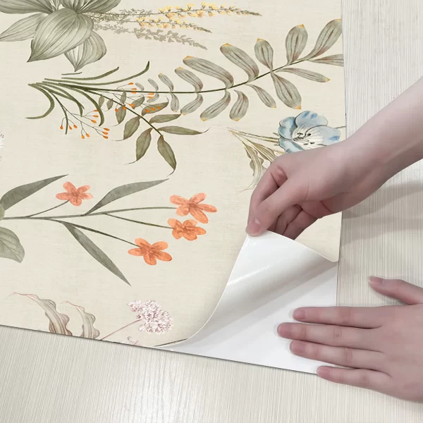 Retro Floral Peel & Stick Wallpaper - Image 3
