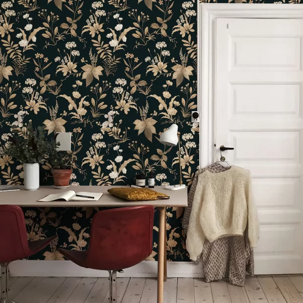 Retro Floral Peel & Stick Wallpaper - Image 5