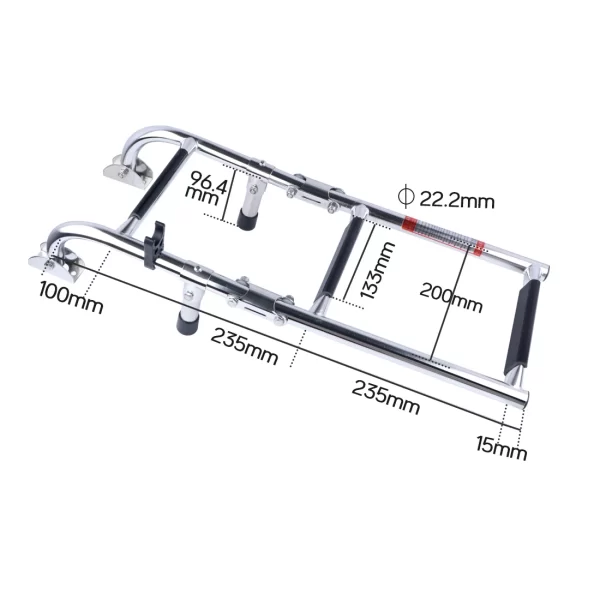 ⚓ 3-Step Stainless Steel Boat Ladder – Folding Stern & Gunwale-Mounted Ladder - Image 3