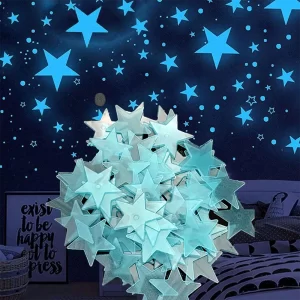 🌙✨ Glow in the Dark 3D Stars & Moon Wall Stickers