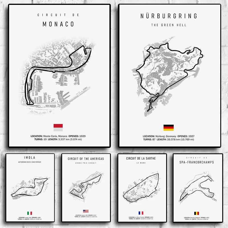 F1 Imola & Monaco Track Canvas Wall Art – Motorsport Home Décor - Image 6