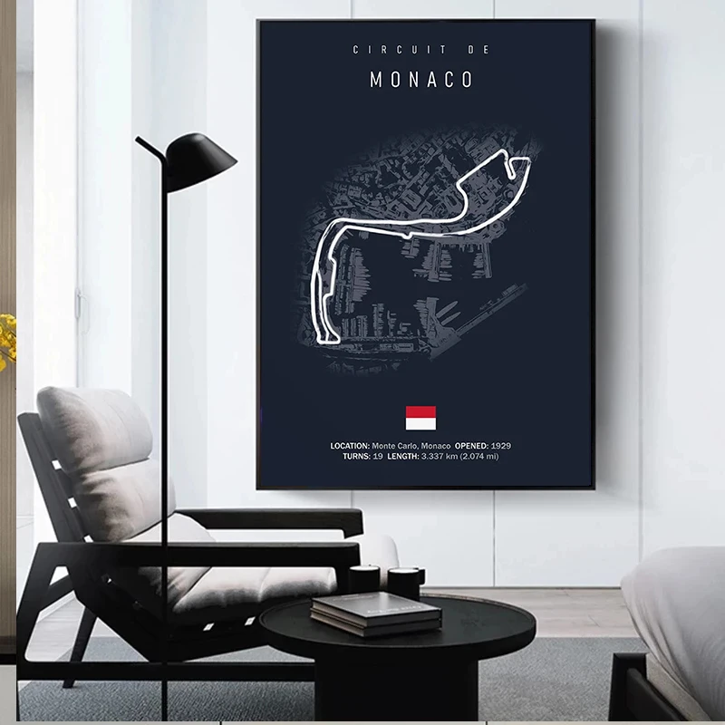 F1 Imola & Monaco Track Canvas Wall Art – Motorsport Home Décor - Image 5
