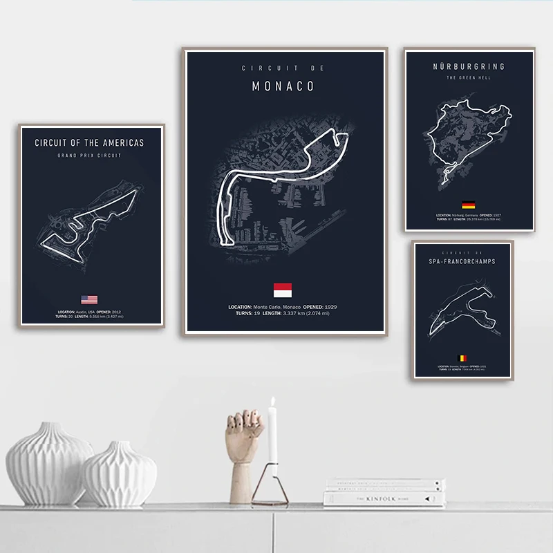 F1 Imola & Monaco Track Canvas Wall Art – Motorsport Home Décor - Image 4