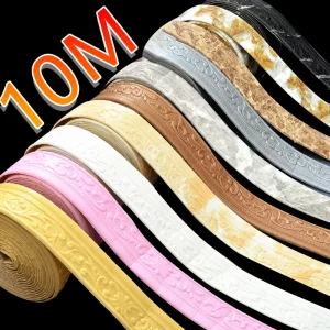 10m 3D Self-Adhesive Wall Trim Skirting Border – Waterproof & Durable
