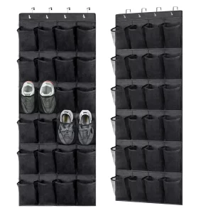 Over-the-Door Shoe Rack with 24 Mesh Pockets