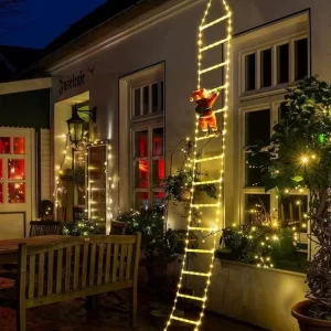 Climbing Santa LED Ladder Christmas Lights – Fairy Decoration