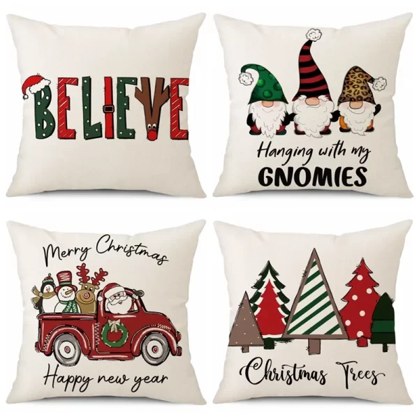 Merry Christmas Cushion Cover – Festive Home Accent - Image 2