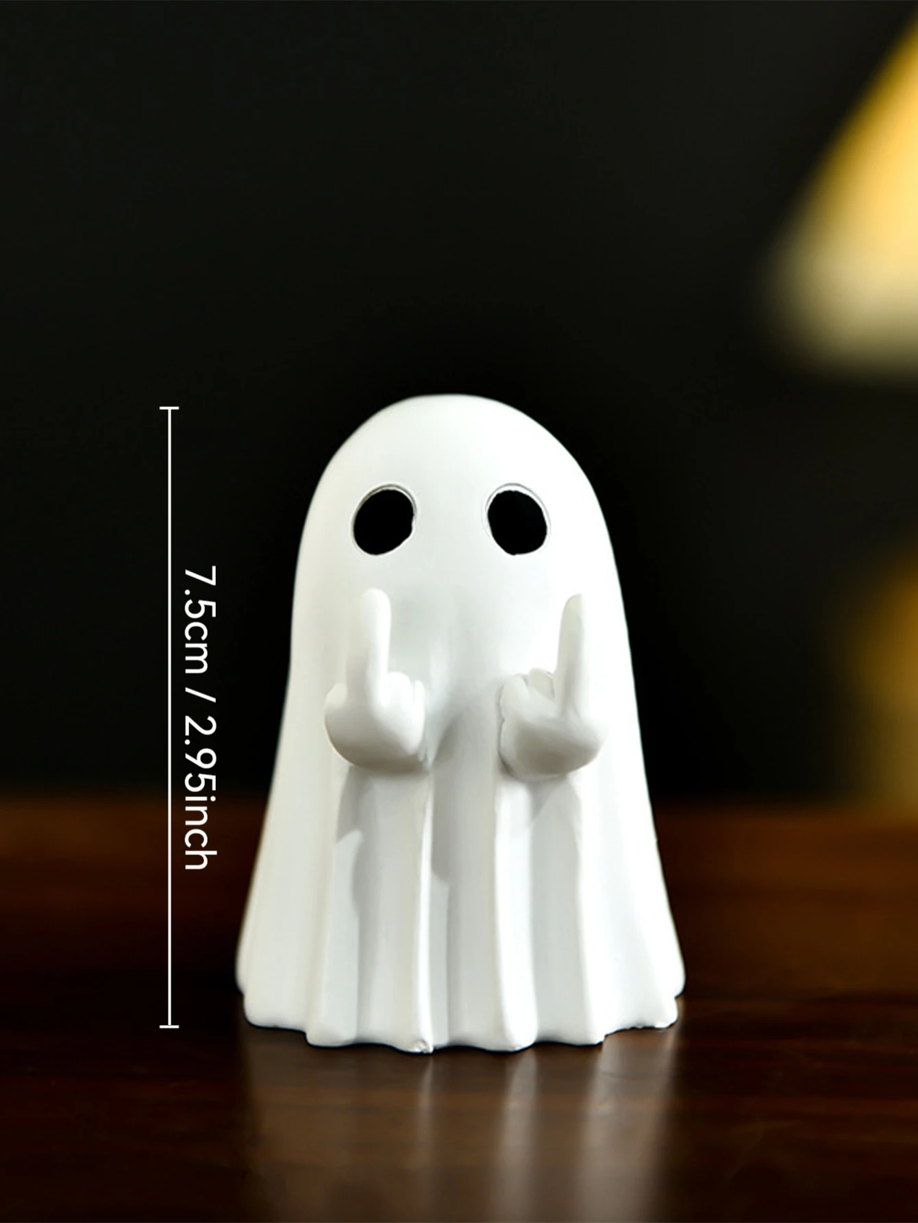 Middle Finger Ghost – Cheeky Halloween Ornament - Image 2