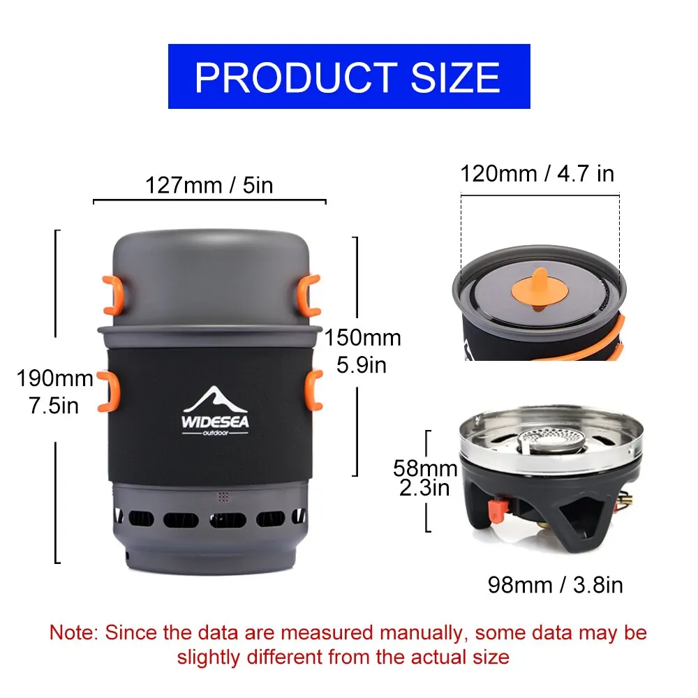 Widesea Camping Cooking System – Portable Outdoor Gas Stove & Pot Set - Image 6