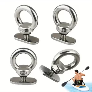 Stainless Steel Kayak Rail Mount Tie Down Eyelets – 2 Pack