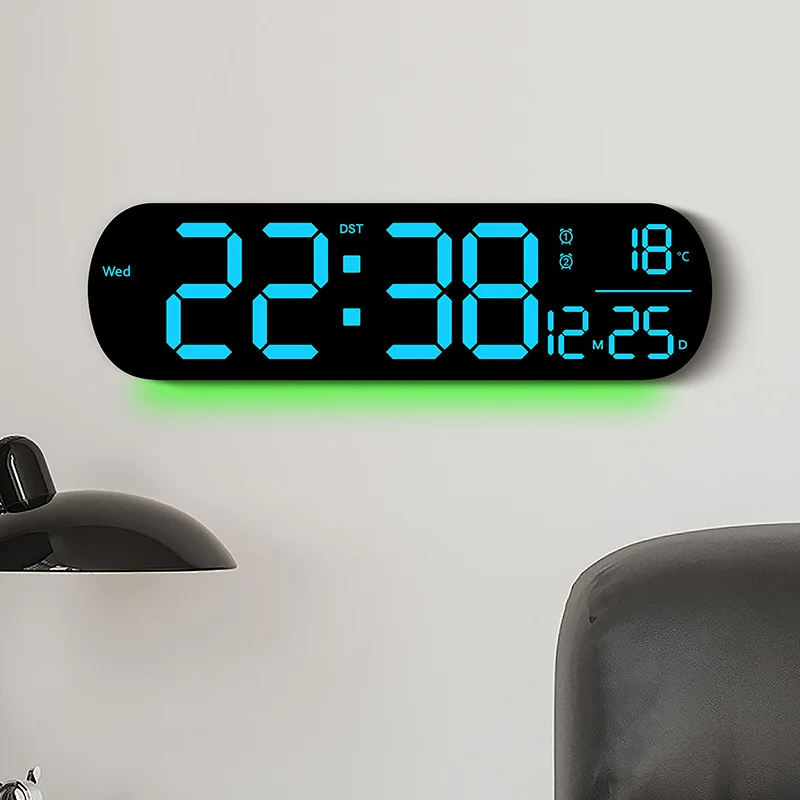 Dynamic RGB LED Wall Clock – Remote Control, Alarms & Ambient Light - Image 6