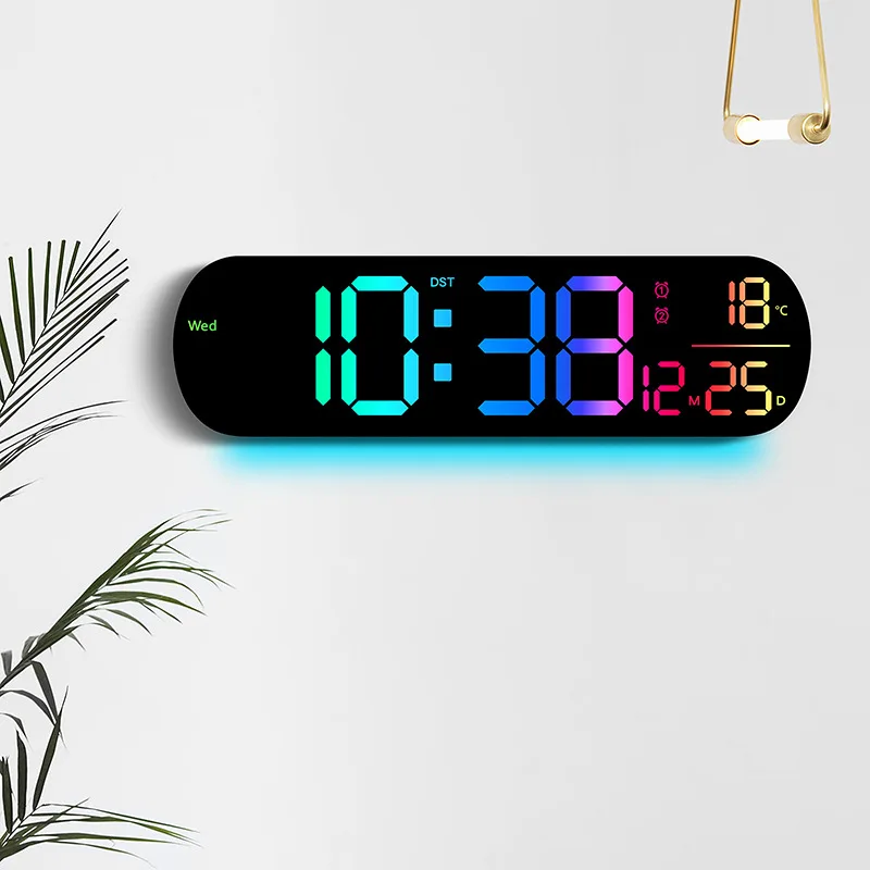 Dynamic RGB LED Wall Clock – Remote Control, Alarms & Ambient Light - Image 3