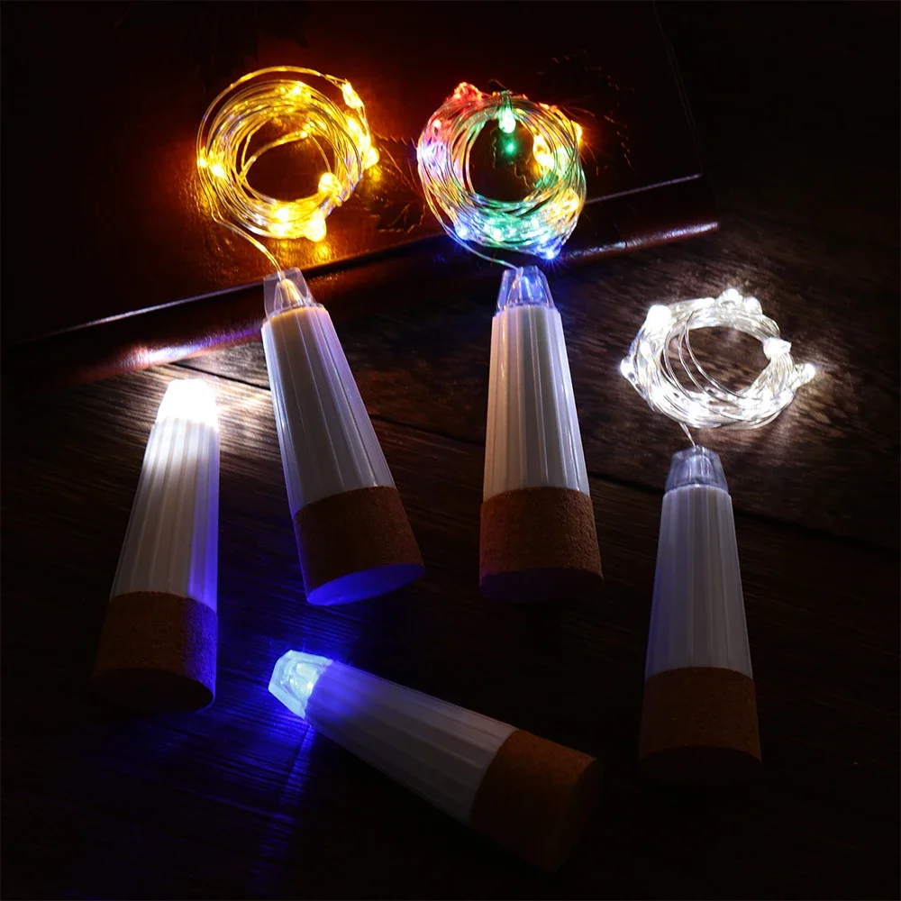 LED Cork Bottle Fairy Lights – USB Rechargeable, White/Warm/RGB - Image 5
