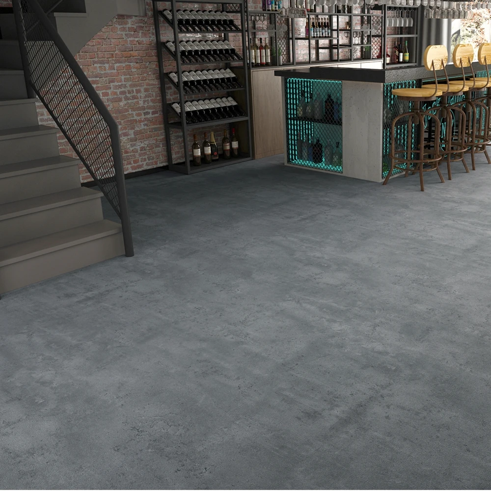 PVC Waterproof Self-Adhesive Floor Stickers – Cement Grey Vinyl Contact Paper - Image 3