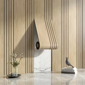 3D Wood Veneer Wall Panel – Thickened Self-Adhesive Wallpaper Roll