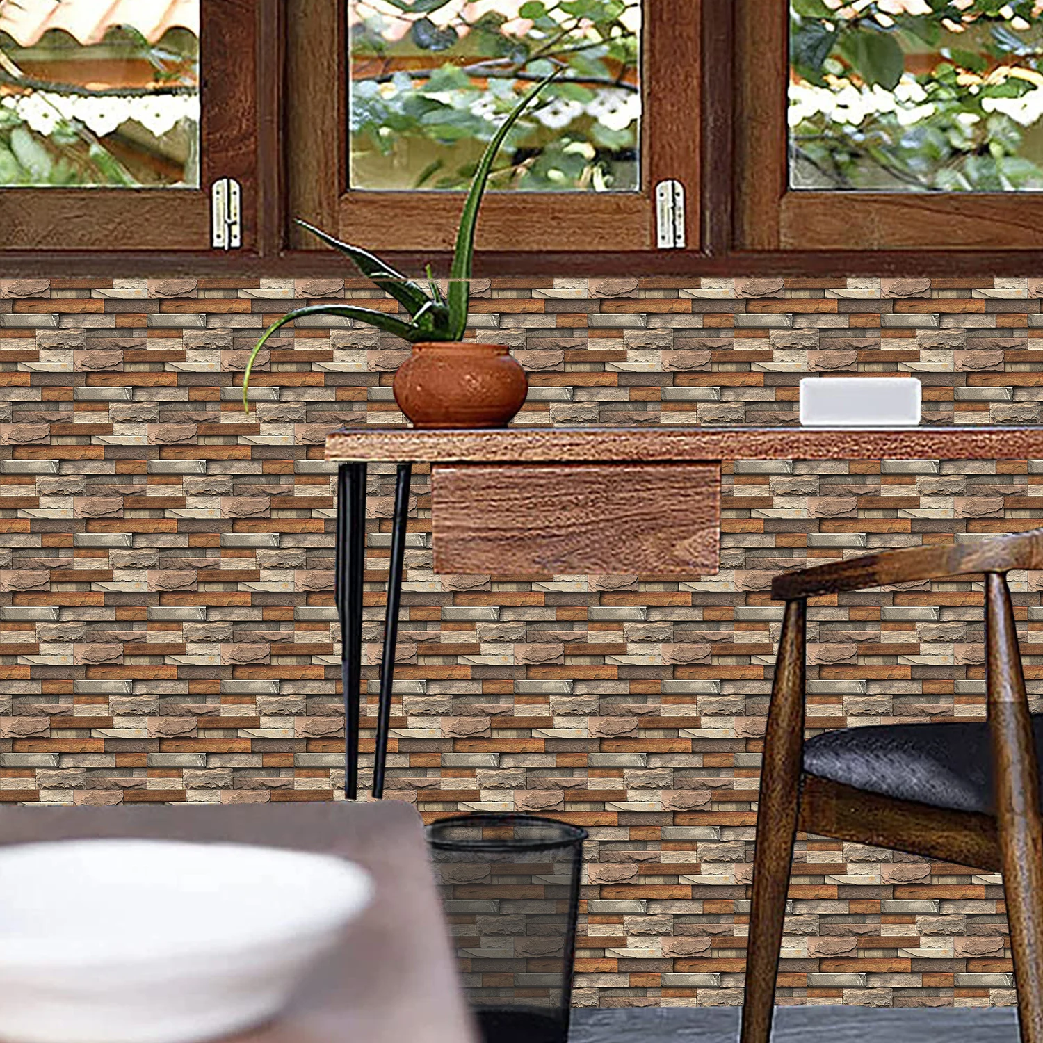 Imitation Stone Tile Wall Stickers – Self-Adhesive Waterproof Décor - Image 5