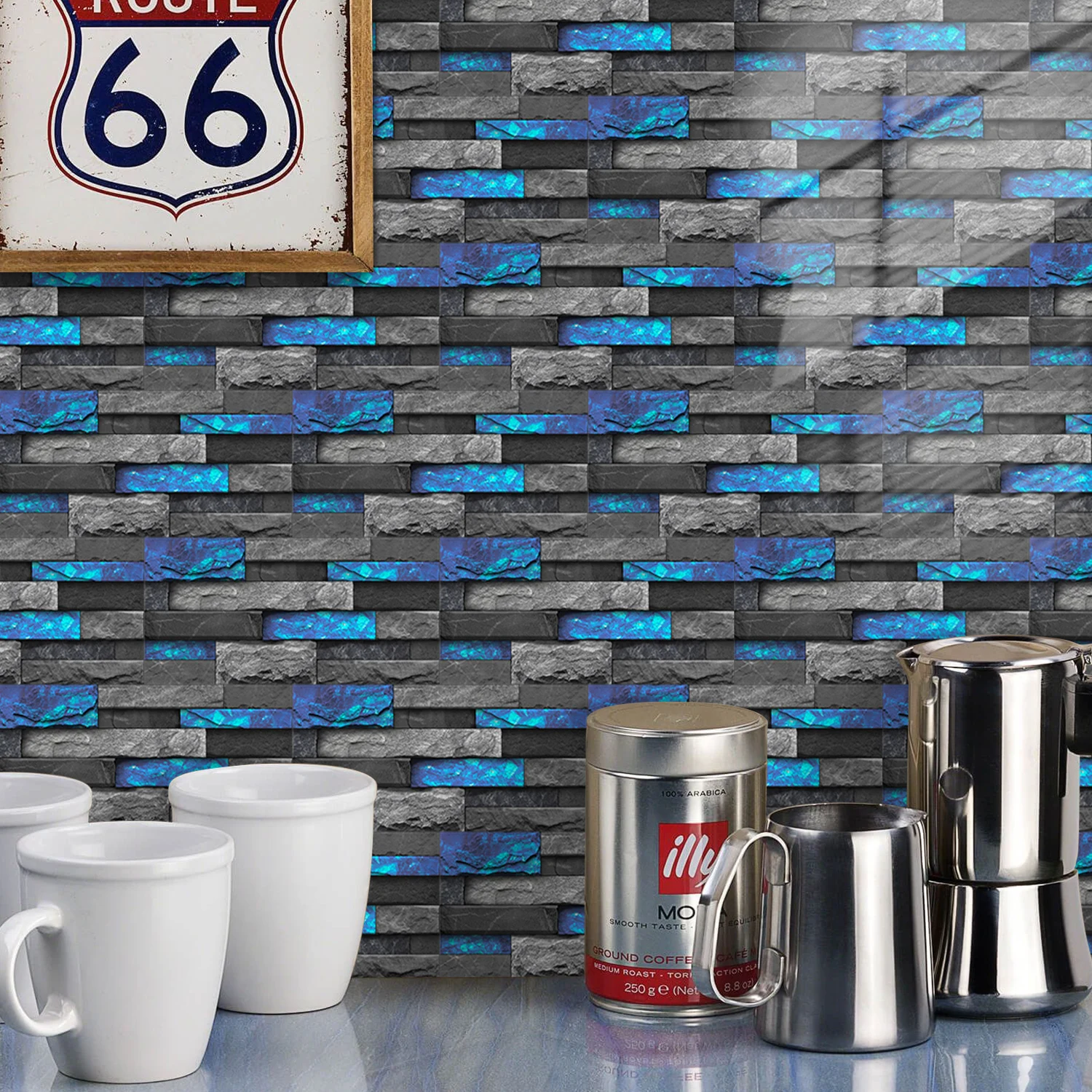 Imitation Stone Tile Wall Stickers – Self-Adhesive Waterproof Décor - Image 2