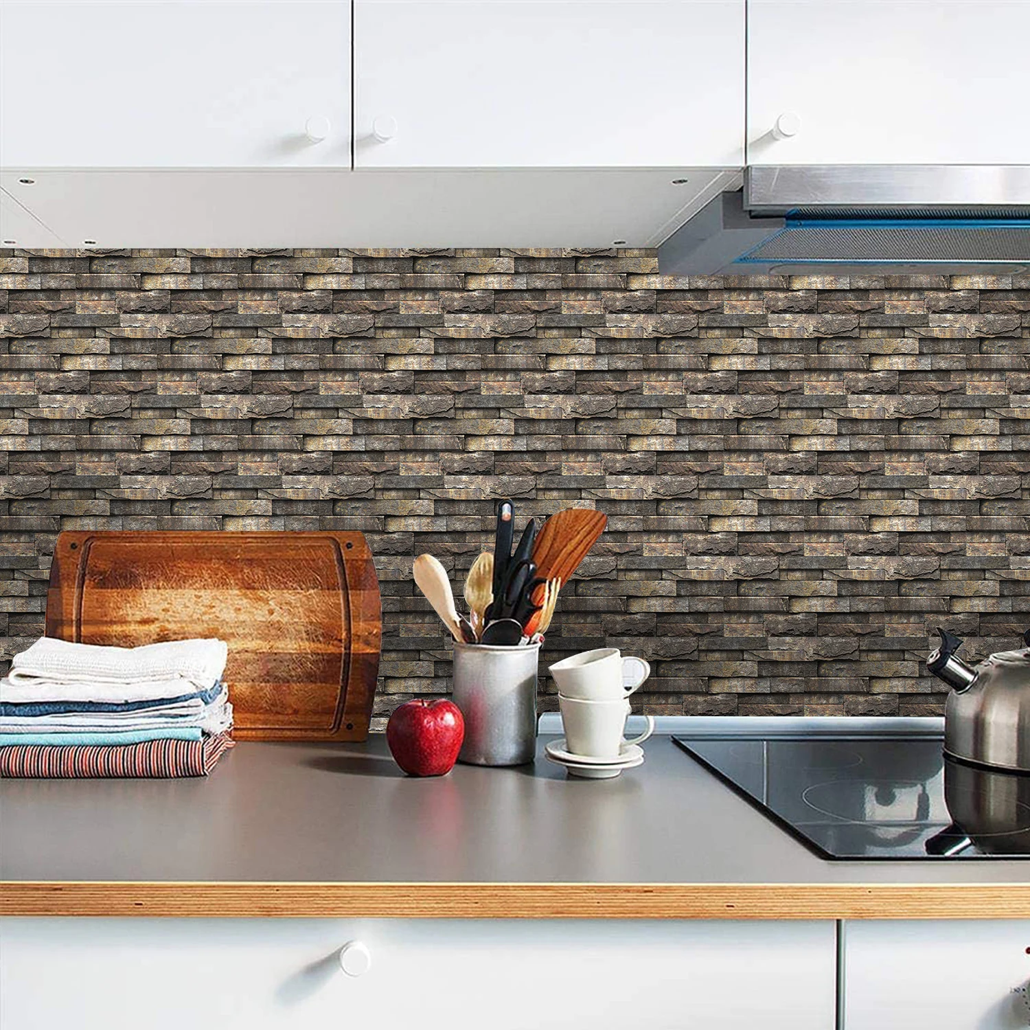 Imitation Stone Tile Wall Stickers – Self-Adhesive Waterproof Décor - Image 4