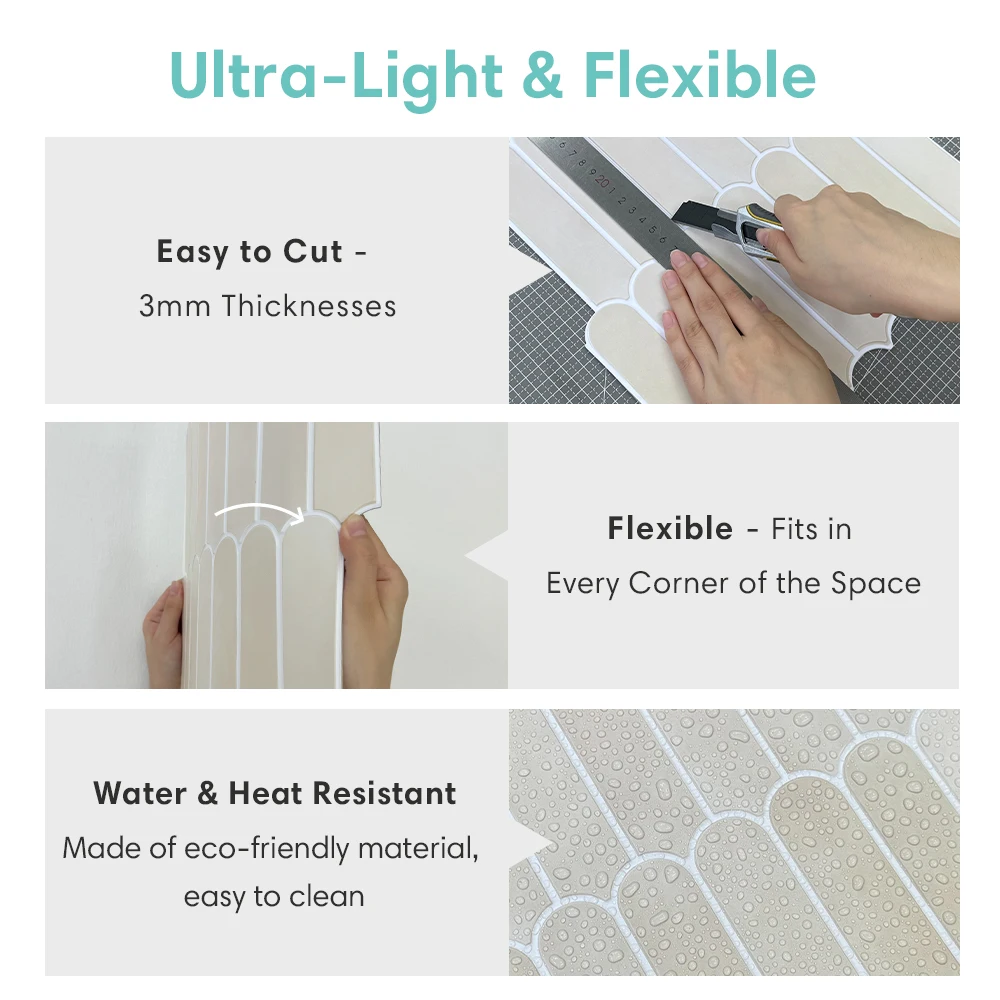 3D Fish Scale Tile Stickers – Waterproof & Easy Peel-and-Stick Wall Décor - Image 5