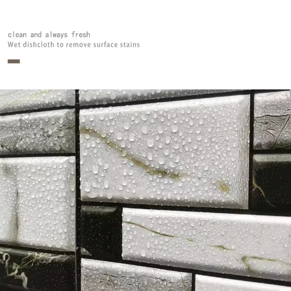 3D Self-Adhesive Brick Wall Stickers – Waterproof Foam Panels for Easy Home Décor - Image 2