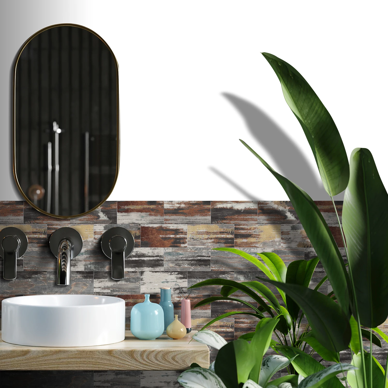 3D Retro Wood Wall Stickers – Waterproof Peel & Stick Tiles for Easy Home Décor - Image 3