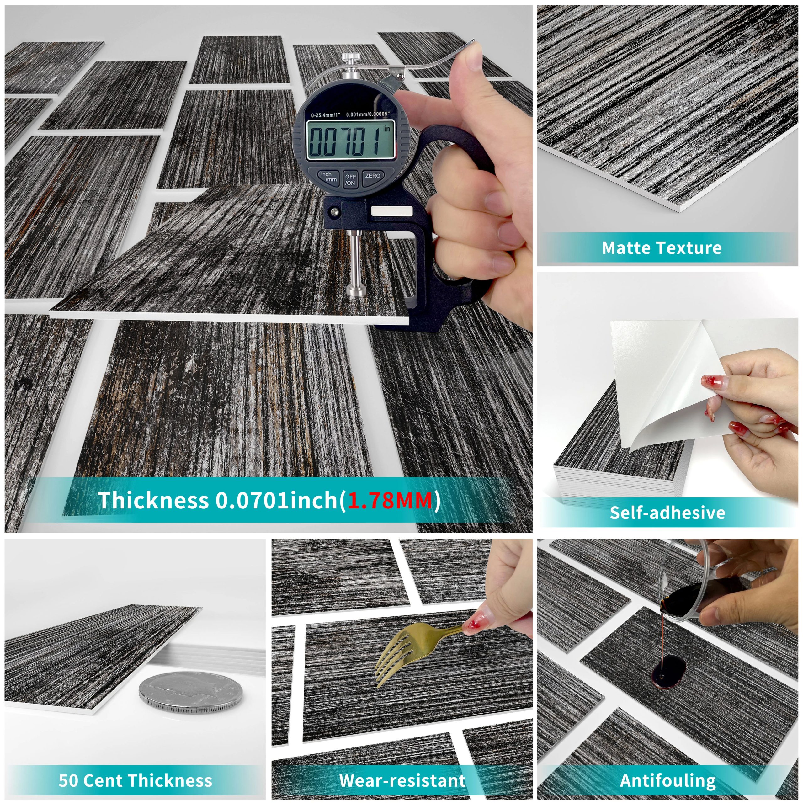 3D Retro Wood Wall Stickers – Waterproof Peel & Stick Tiles for Easy Home Décor - Image 6