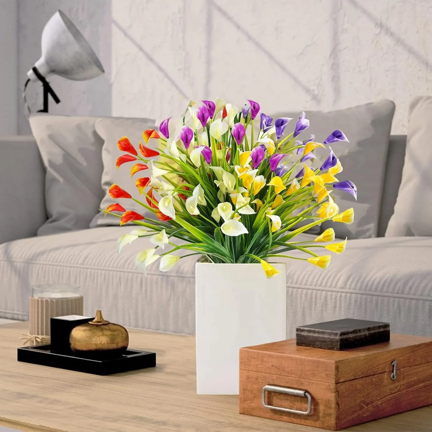 Artificial Calla Lily Bouquet – Faux Flowers for Wedding & Home Décor - Image 3