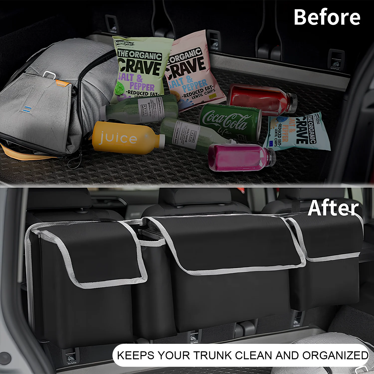 Car Boot Organiser – Hanging Backseat Storage Bag with Multi-Pocket Design - Image 3