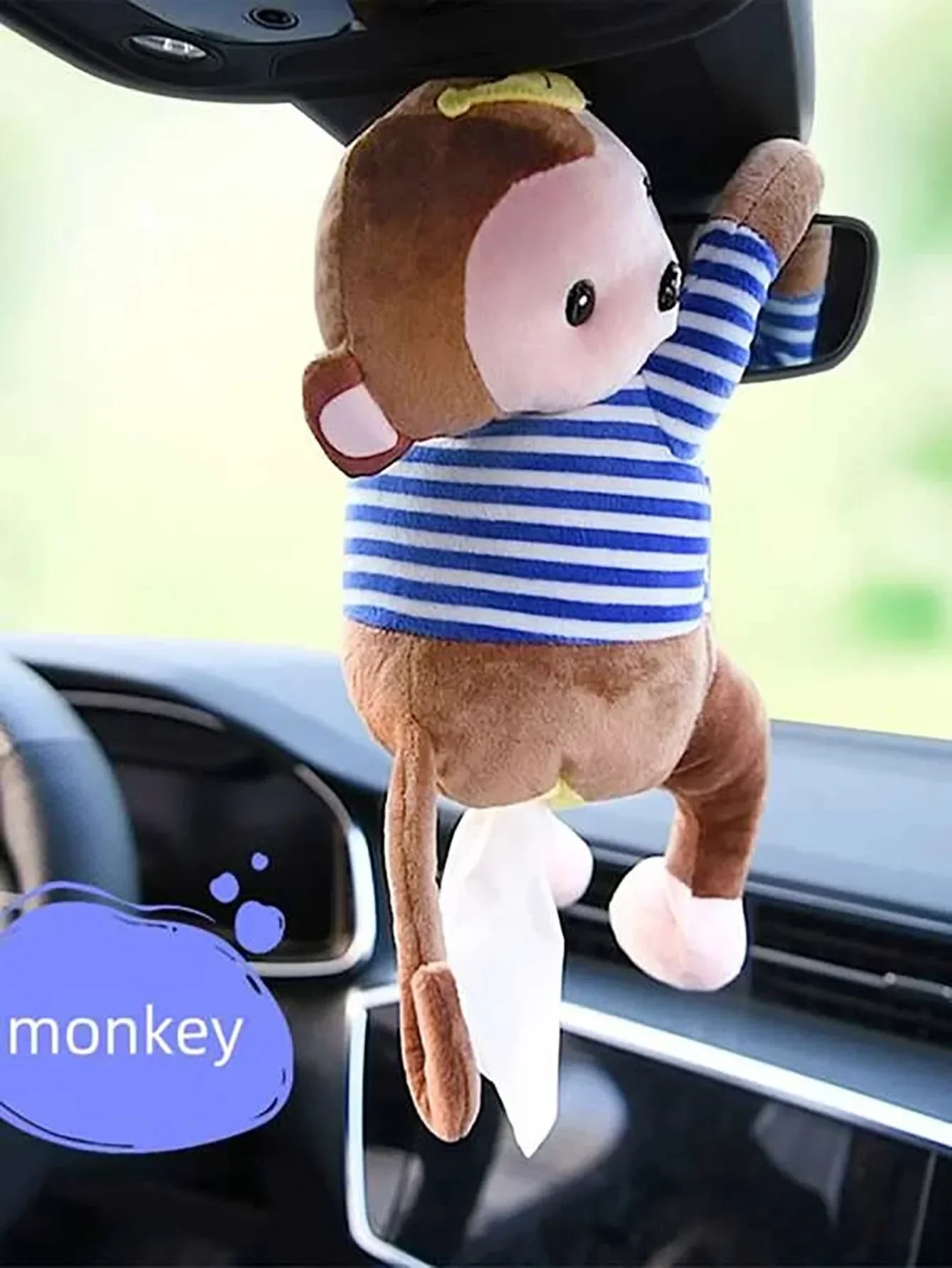 Cheeky Creative monkey shaped car tissue box - Image 4