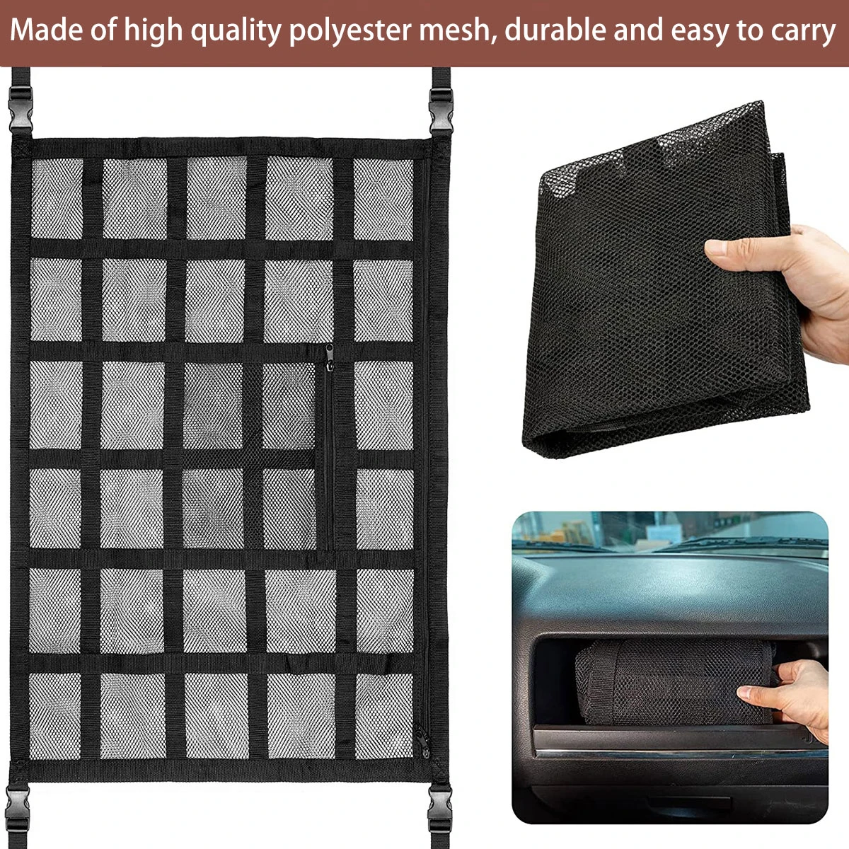 Car Ceiling Cargo Net Storage Organiser - Image 5