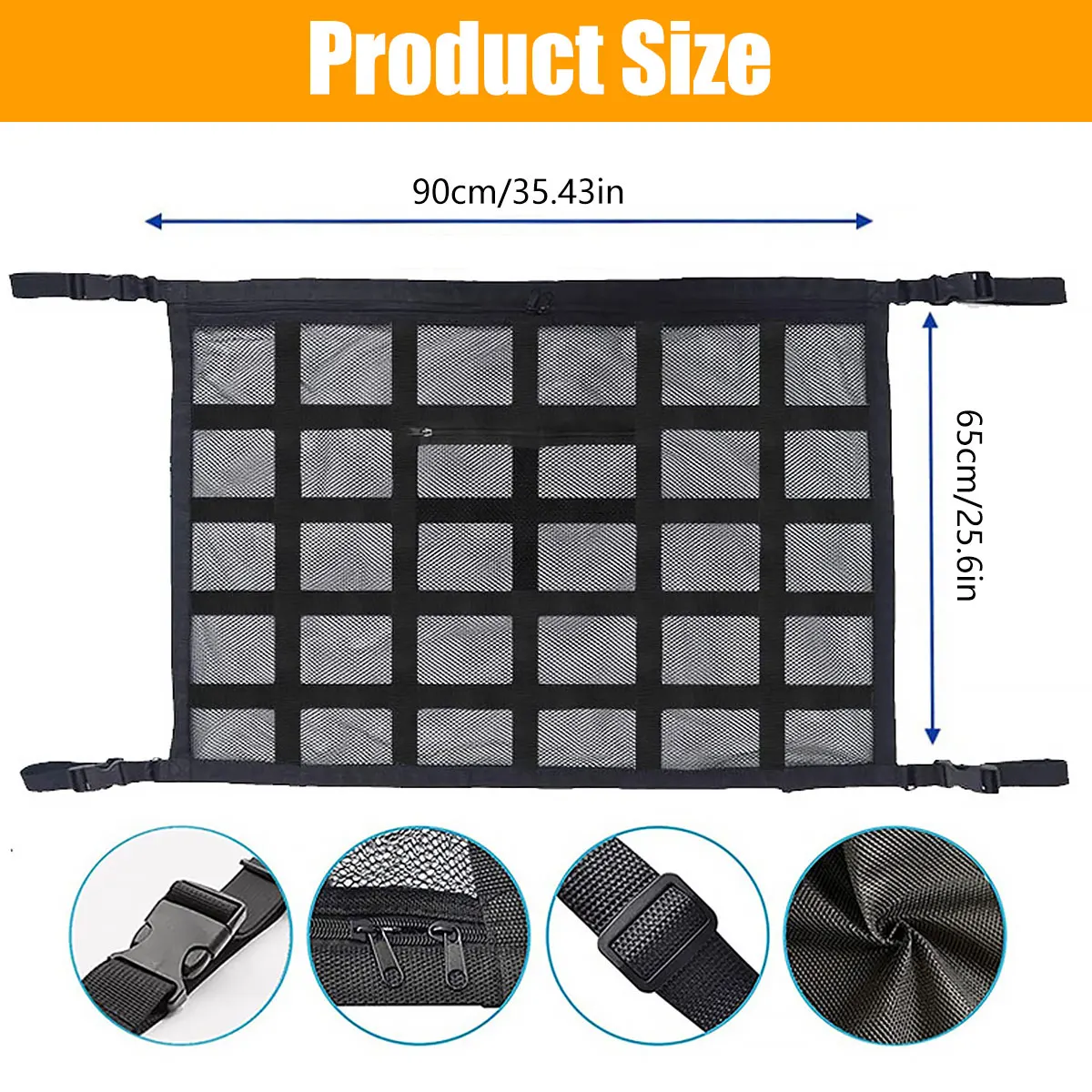 Car Ceiling Cargo Net Storage Organiser - Image 3