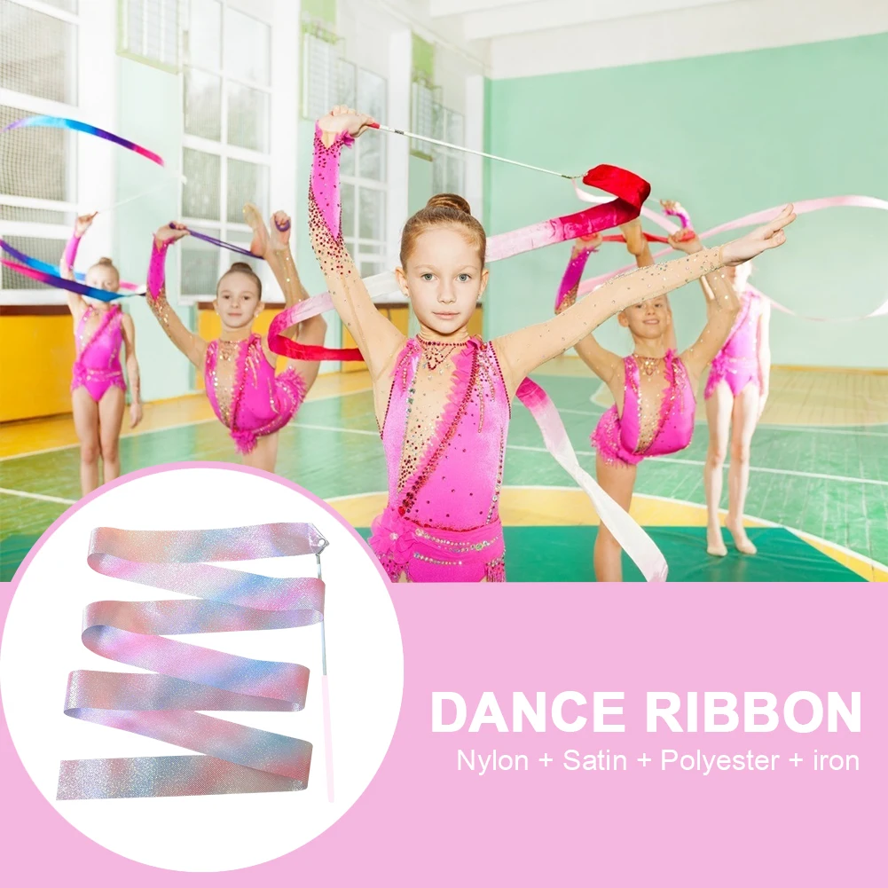 Flashing Glitter Dance Ribbon – 2M/4M Gymnastics & Ballet Twirling Stick - Image 4